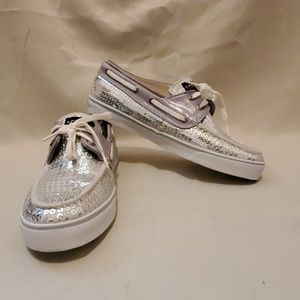 Sperry Top-Slider Bahama Silver Sequin